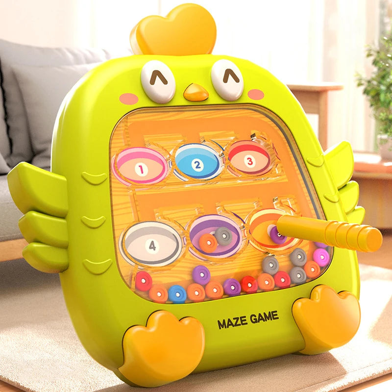 Montessori Magnetic Puzzle Board Color Number Matching Toy Sensory Play for Toddlers 3+ Educational Bead Game with Magnetic Pen