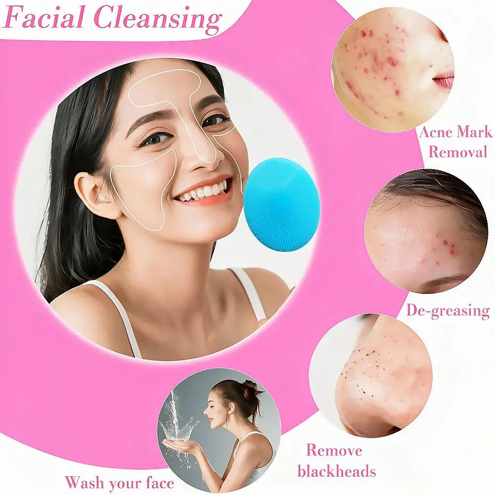 Baby Shampoo Brush Silicone Gentle Scalp Massager Soft Hair Scrub Brush for Newborn Cradle Cap Bath Cleaning Care