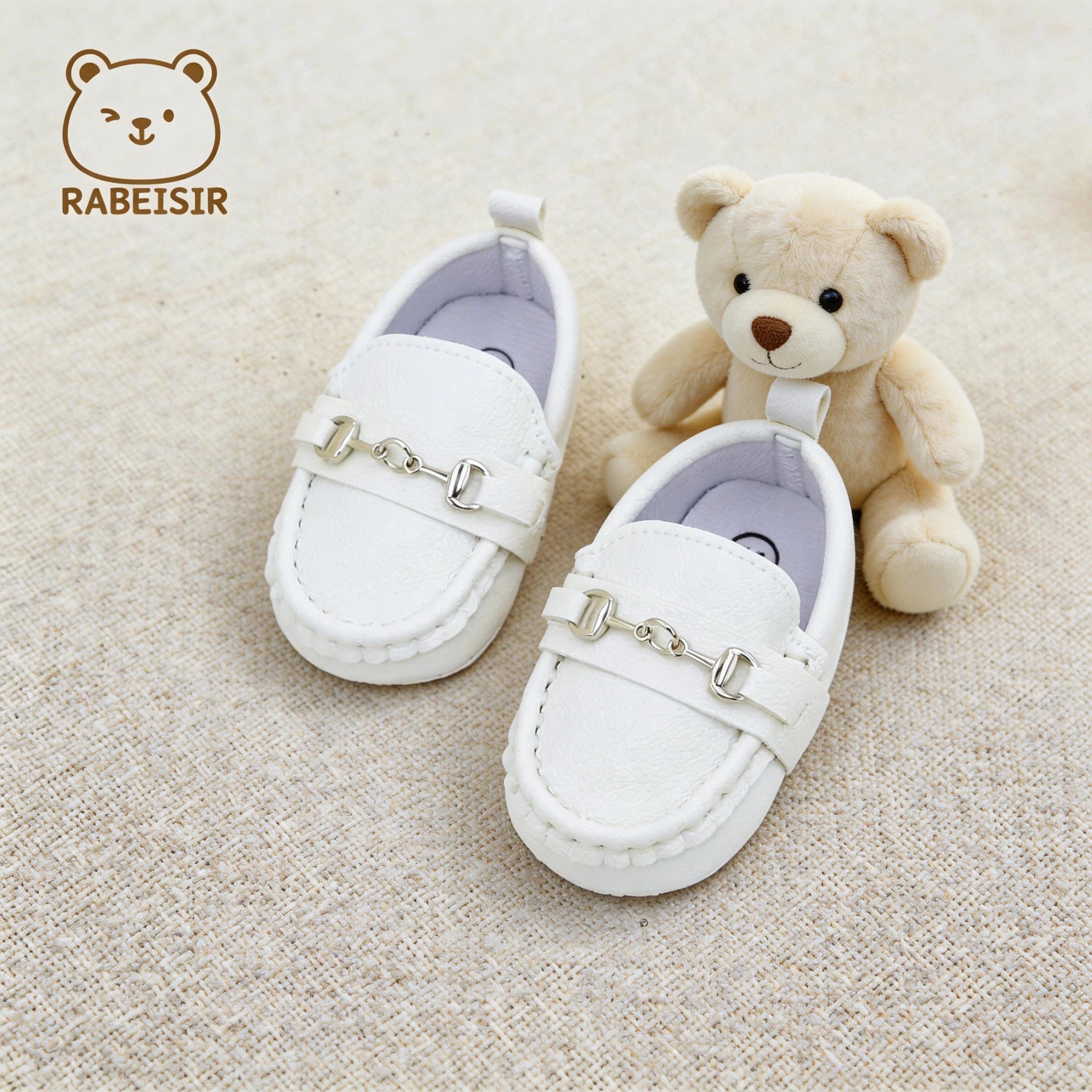 Spring and Autumn Baby Walking Shoes, Unisex Baby Loafers, British Style Small Leather Shoes, Classic and Simple