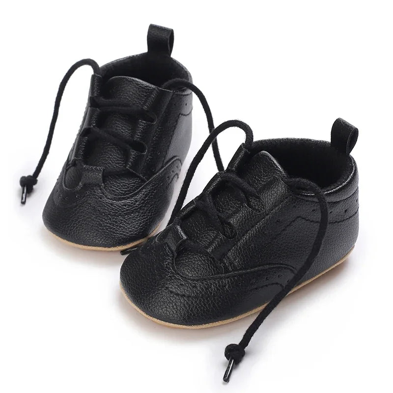 Newborn Baby Boys' Shoes Moccasin Fashion Casual Sports Shoes White Baptist Soft Sole Anti Slip First Step
